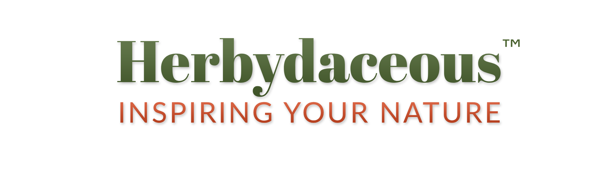 Herbydaceous Inspiring Your Nature Logo in earthy colours of green and orange.